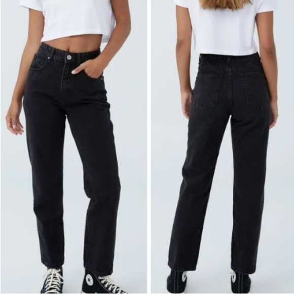 Cotton On Mom Jeans High Rise Black - Picture 1 of 7